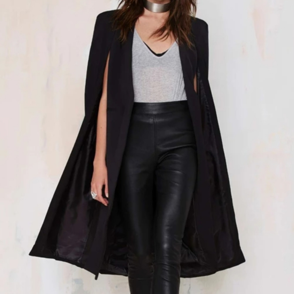 Black blazer vest/cape